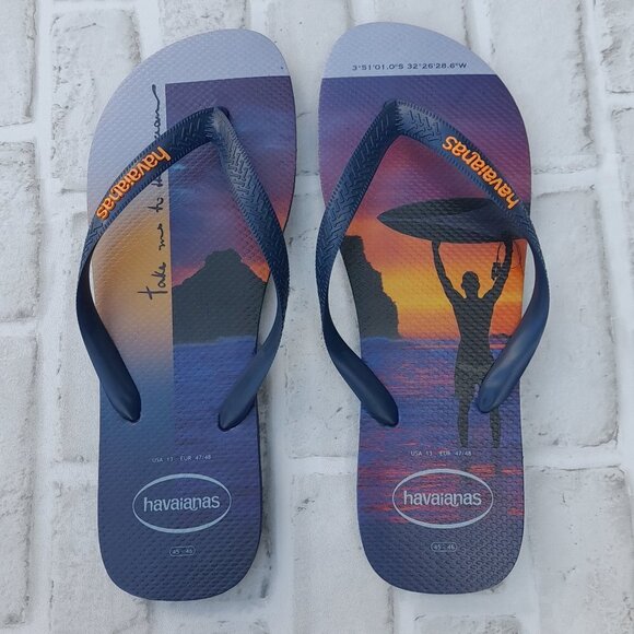 Havaianas Men's Size 13 Hype Flip Flop Beach Rubber Sandals - Picture 1 of 6